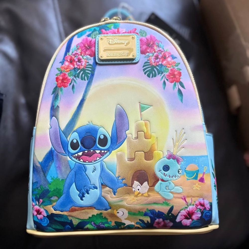 Loungefly Disney Stitch Backpack - Blue and Pink